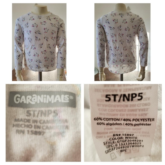 9 Shirts Tops Sweatshirt Girls Size 5 T Toddler - Picture 8 of 11